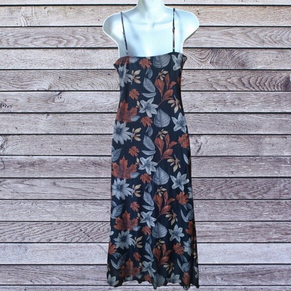 Shein Women's Medium (6) Spaghetti Strap Floral Midi Dress Boho Office NEW - Picture 5 of 6